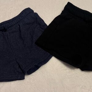 Carter's Soft Denim and Black Shorts Girls Size 2T bundle 2 pairs!
